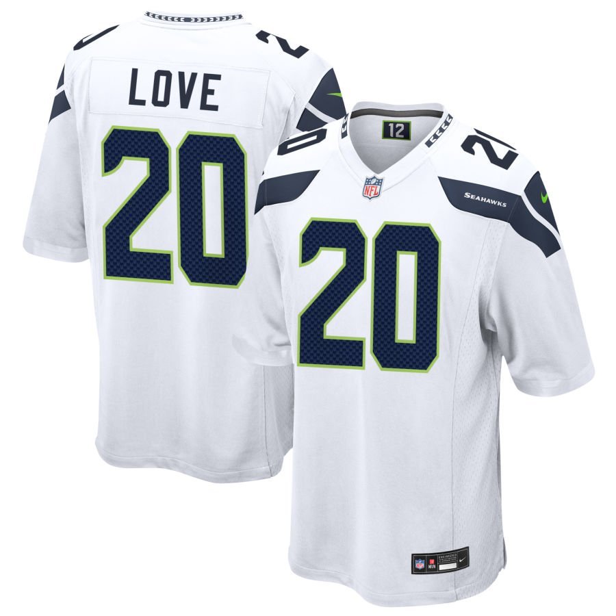 Julian Love Men’s Nike White Seattle Seahawks Custom Game Jersey