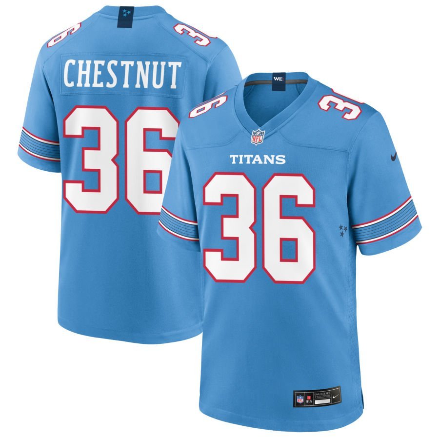 Julius Chestnut Youth Nike Blue Tennessee Titans Game Custom Jersey