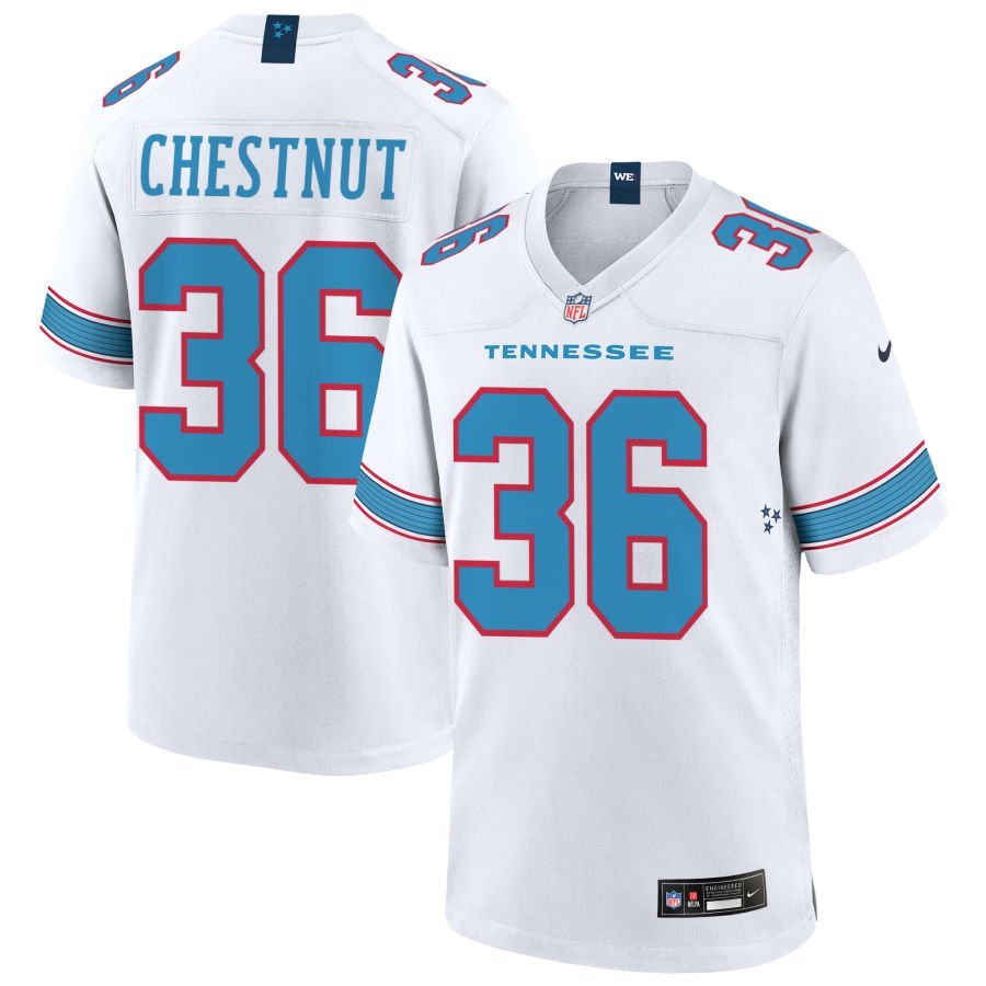 Julius Chestnut Youth Nike White Tennessee Titans Game Custom Jersey