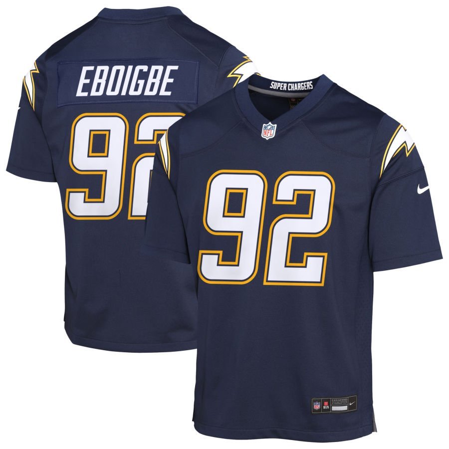 Justin Eboigbe Youth Nike Navy Los Angeles Chargers Alternate Super Chargers Game Custom Jersey