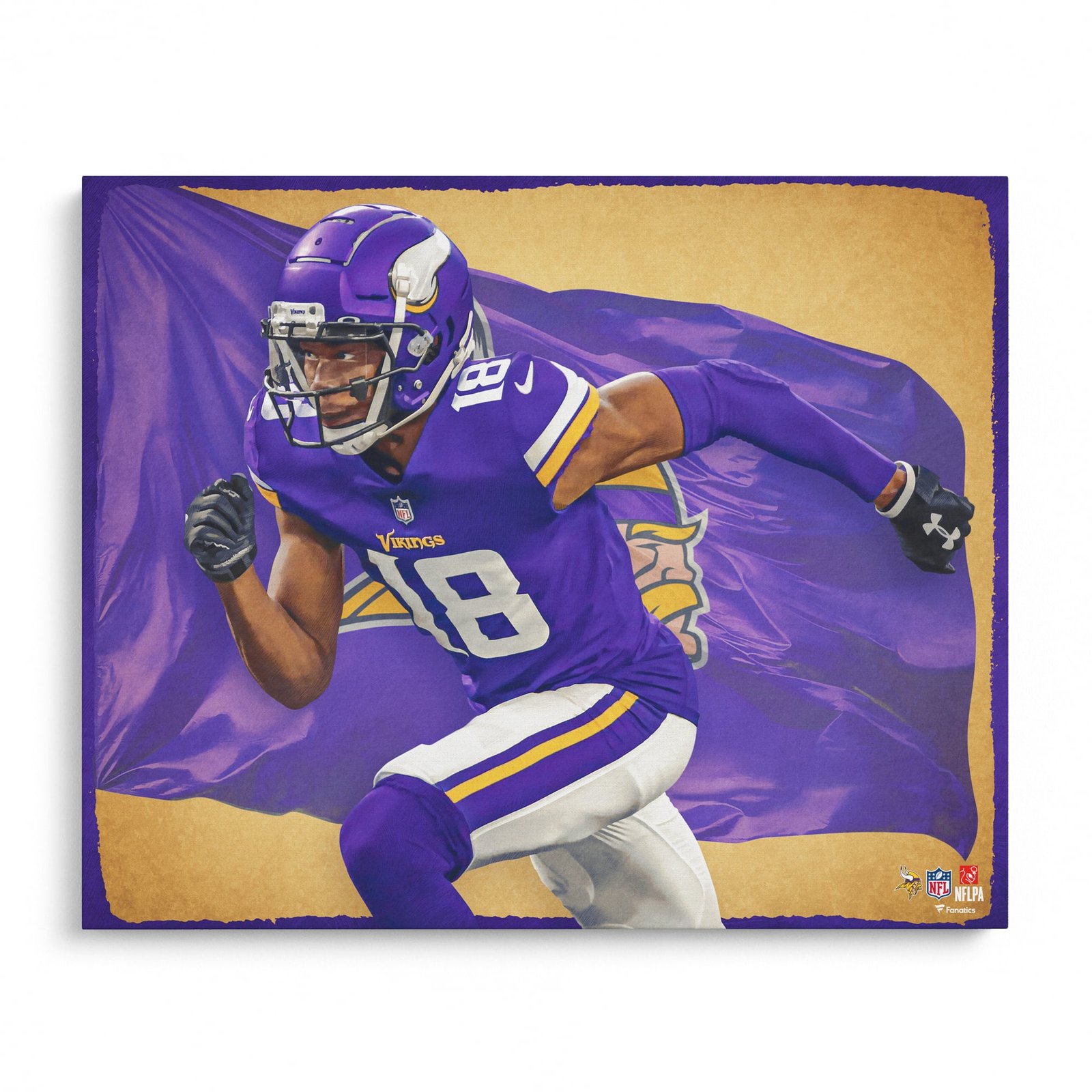 Justin Jefferson Minnesota Vikings Unsigned 16″ x 20″ Photo Print – Designed by Artist Brian Konnick