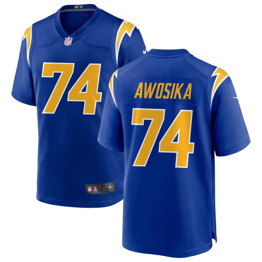 Kayode Awosika Men’s Nike Royal Los Angeles Chargers Alternate Custom Game Jersey