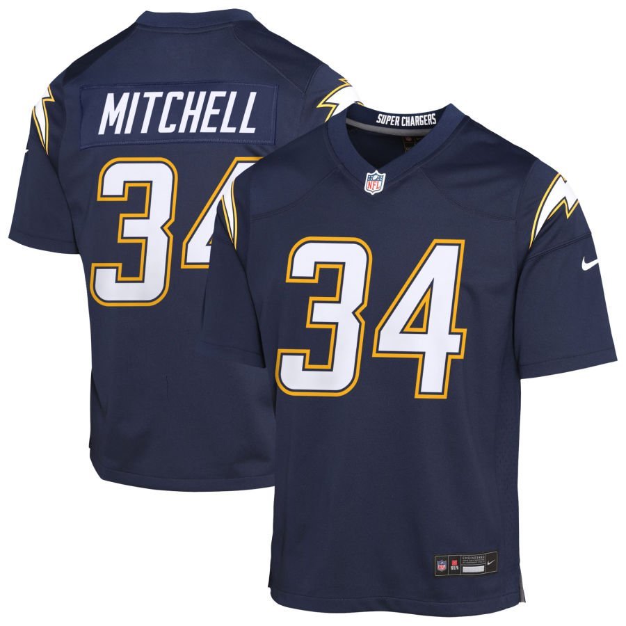 Keaton Mitchell Youth Nike Navy Los Angeles Chargers Alternate Super Chargers Game Custom Jersey