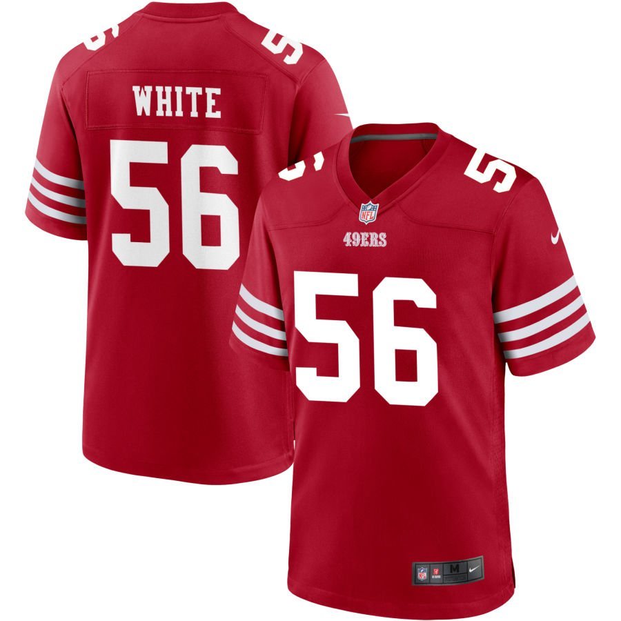 Keion White Youth Nike Scarlet San Francisco 49ers Game Custom Jersey