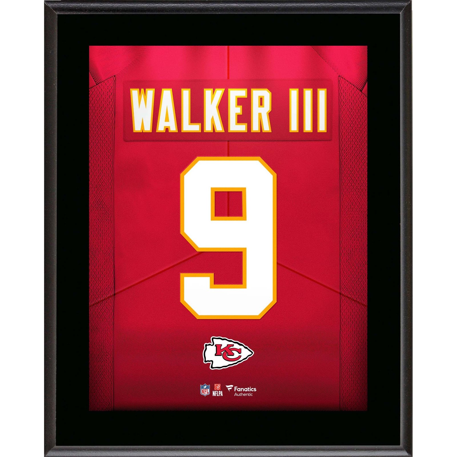 Kenneth Walker III Kansas City Chiefs 10.5″ x 13″ Jersey Number Sublimated Player Plaque