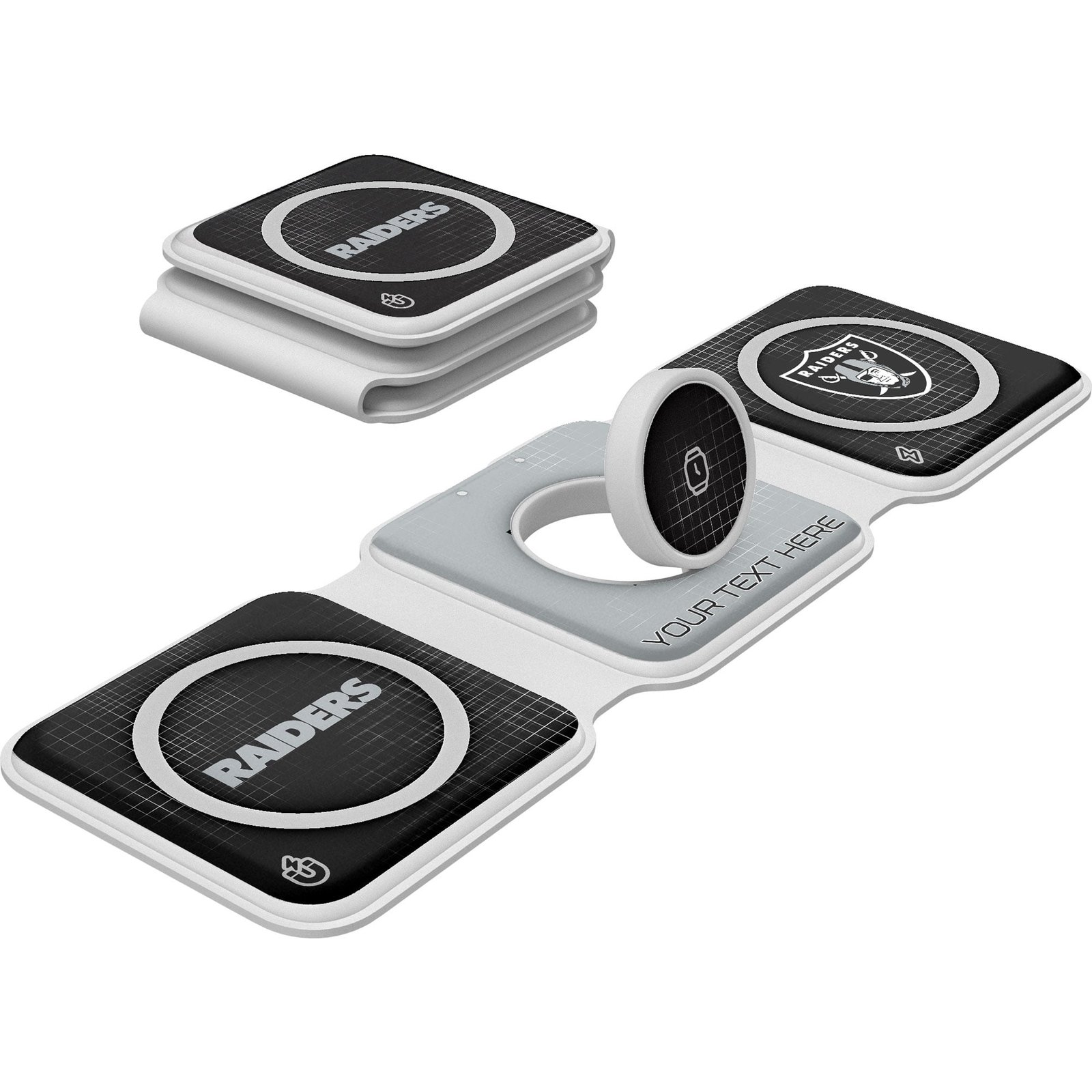 Keyscaper Las Vegas Raiders Personalized 3-in-1 Foldable Charger