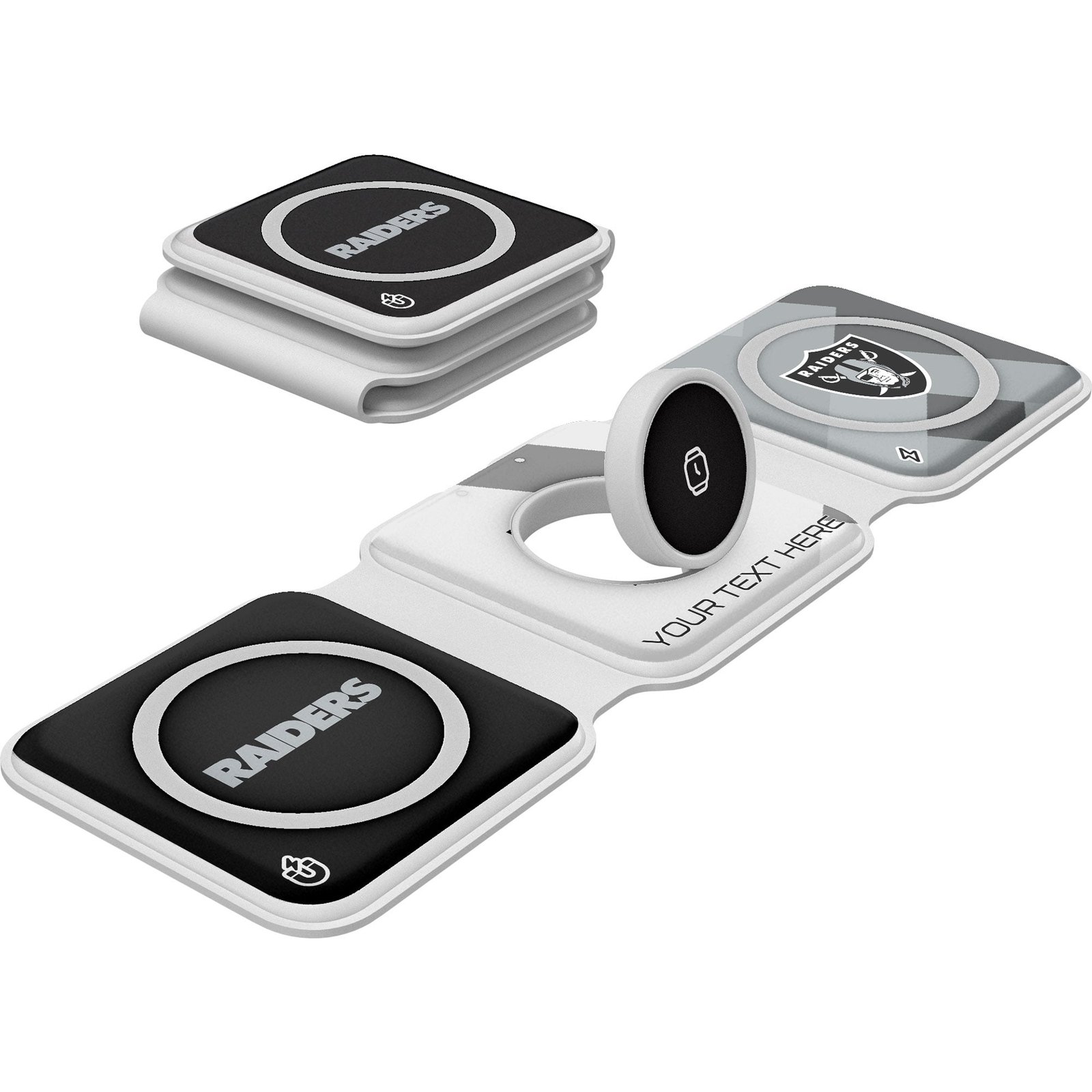 Keyscaper Las Vegas Raiders Personalized 3-in-1 Foldable Charger
