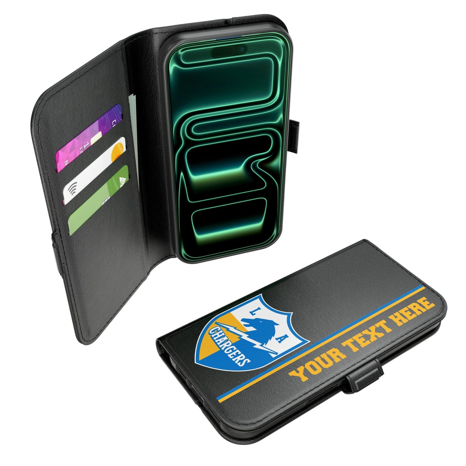 Keyscaper Los Angeles Chargers Personalized iPhone Folio 2.0 Case