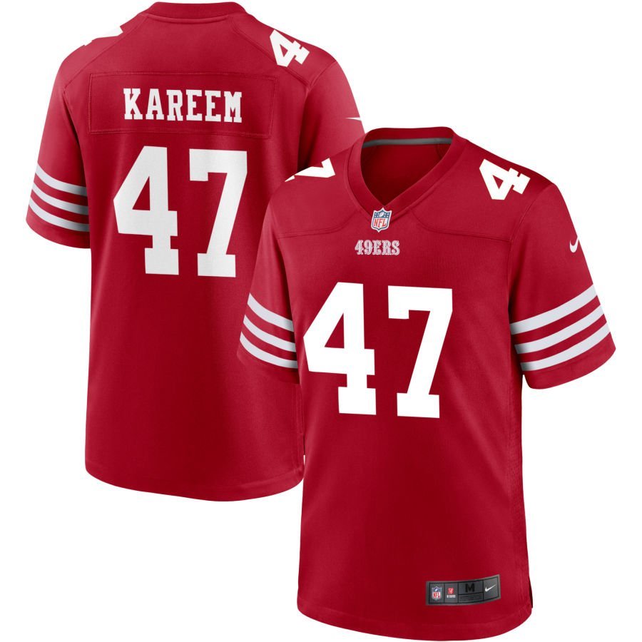 Khalid Kareem Men’s Nike Scarlet San Francisco 49ers Custom Jersey
