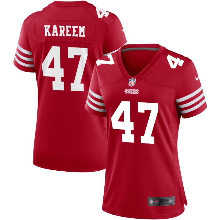 Khalid Kareem Women’s Nike Scarlet San Francisco 49ers Game Custom Jersey