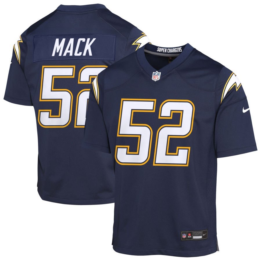 Khalil Mack Youth Nike Navy Los Angeles Chargers Alternate Super Chargers Game Custom Jersey