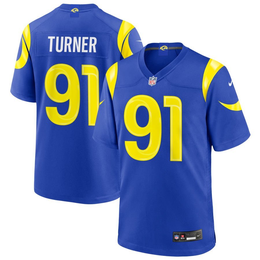 Kobie Turner Men’s Nike Royal Los Angeles Rams Custom Game Jersey