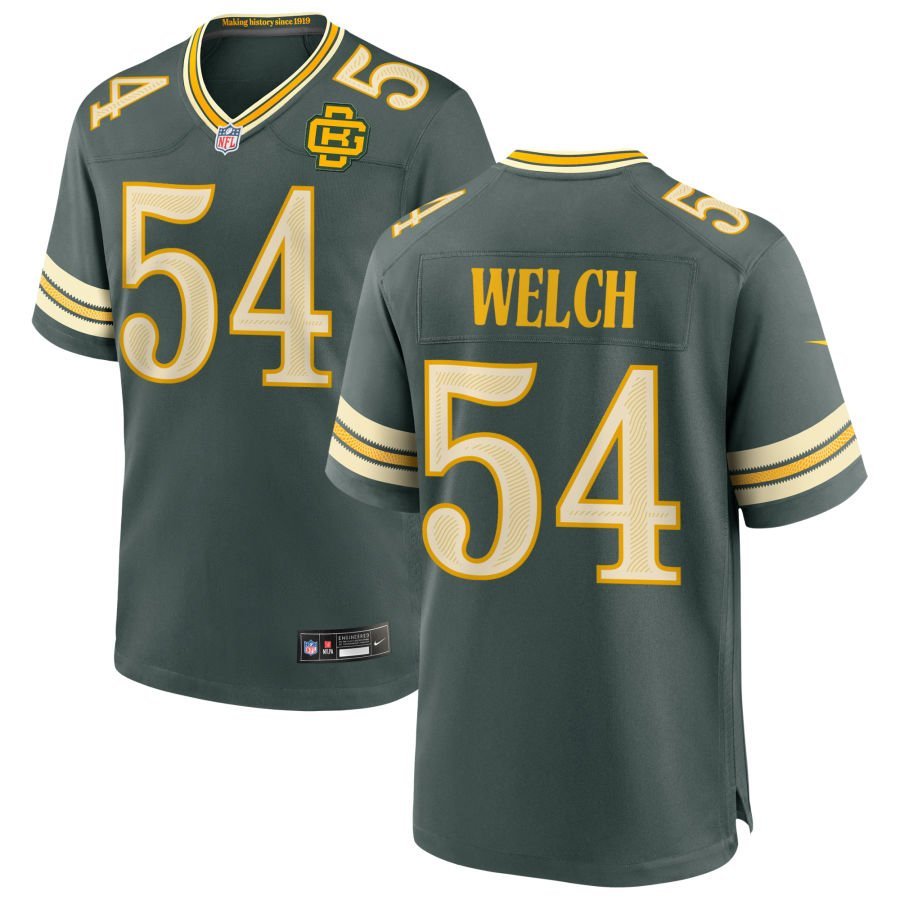 Kristian Welch Men’s Nike Green Green Bay Packers 2026 Rivalries Collection Game Custom Jersey