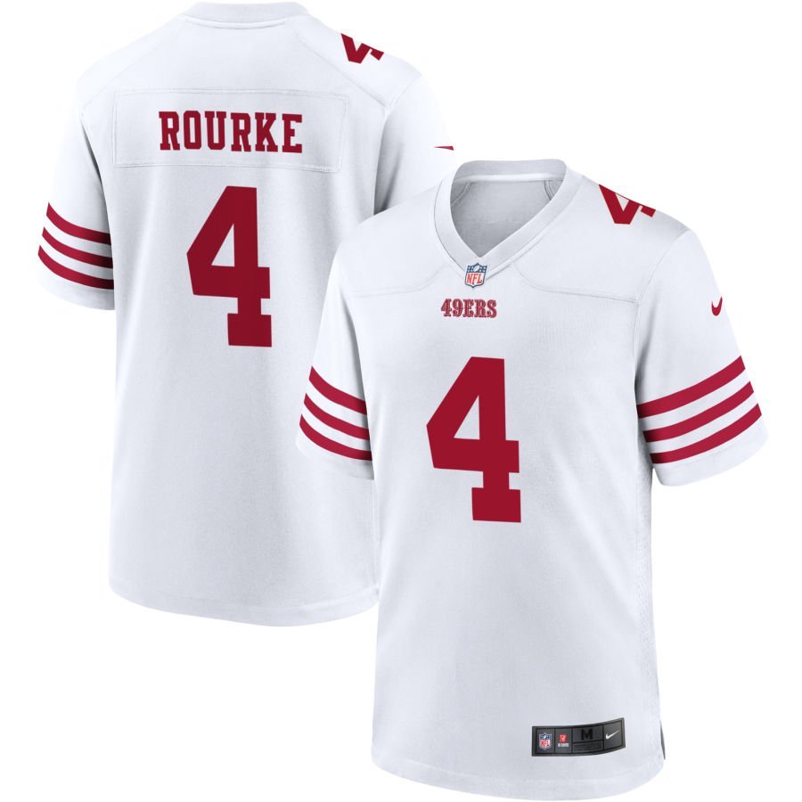 Kurtis Rourke Men’s Nike White San Francisco 49ers Game Custom Player Jersey