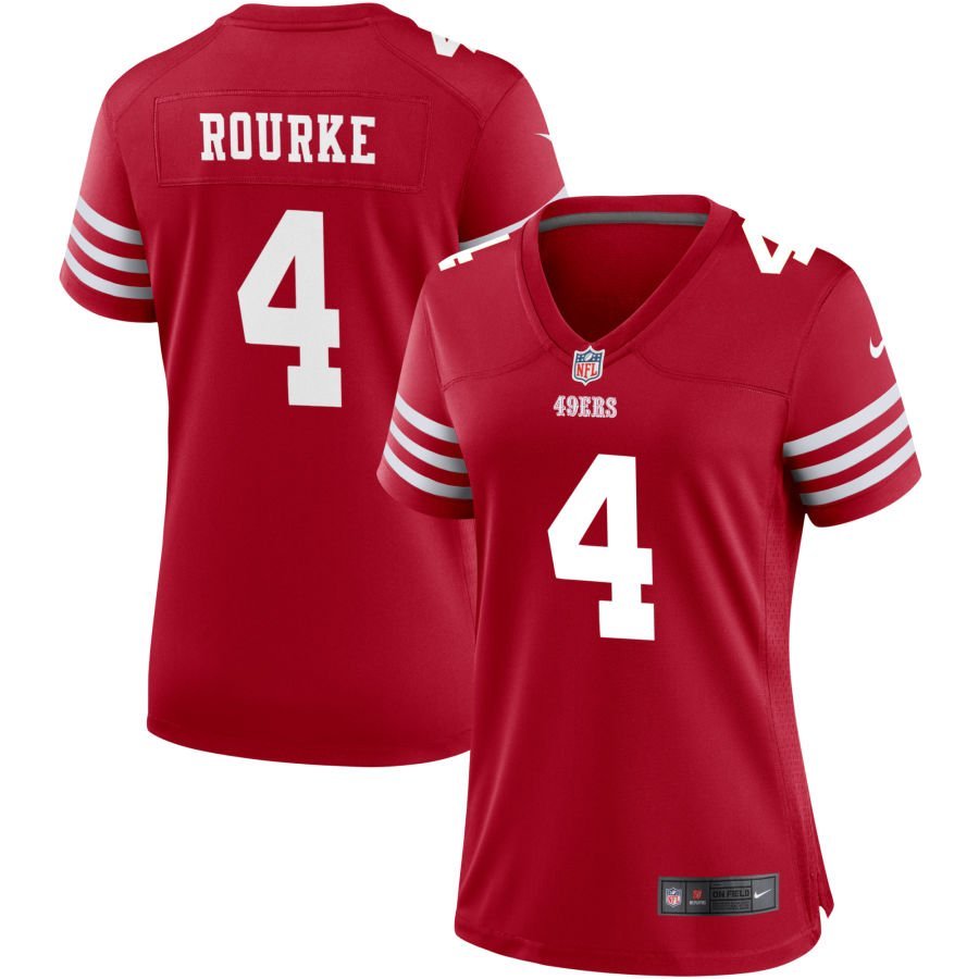 Kurtis Rourke Women’s Nike Scarlet San Francisco 49ers Game Custom Jersey