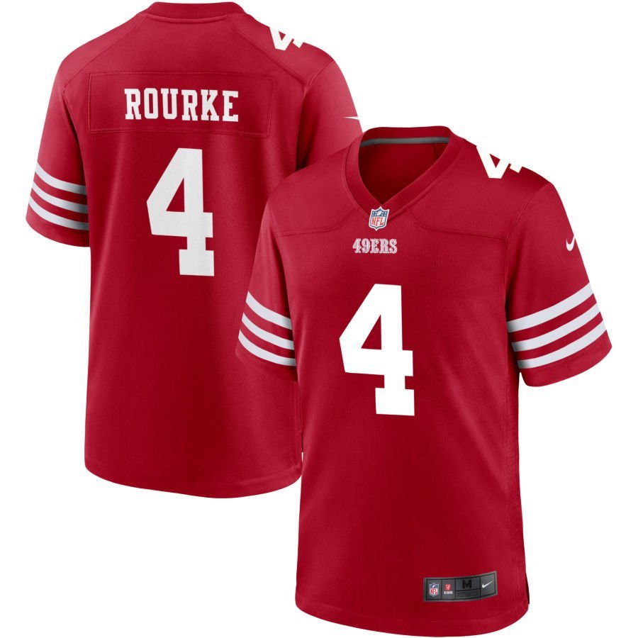 Kurtis Rourke Youth Nike Scarlet San Francisco 49ers Game Custom Jersey