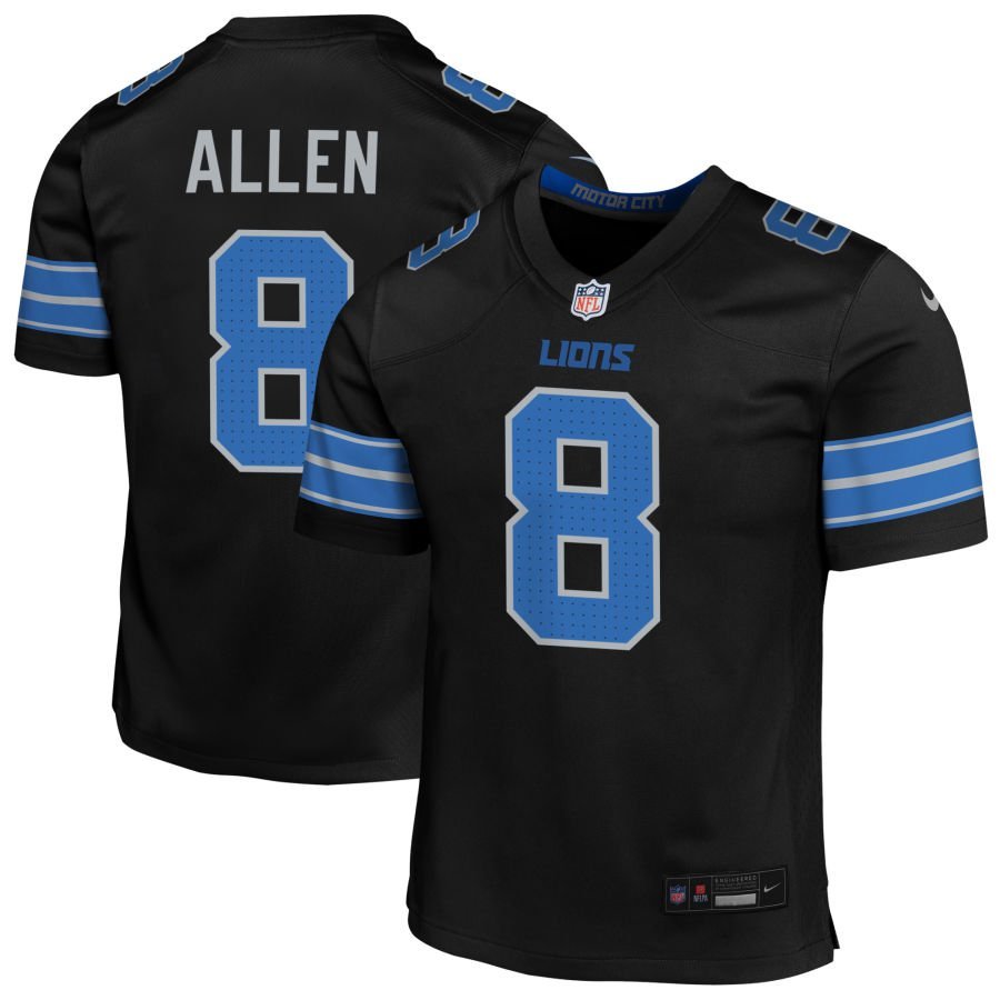 Kyle Allen Youth Nike Black Detroit Lions Alternate Custom Game Jersey Kyle Allen Youth Nike Black Detroit Lions Alternate Custom Game Jersey