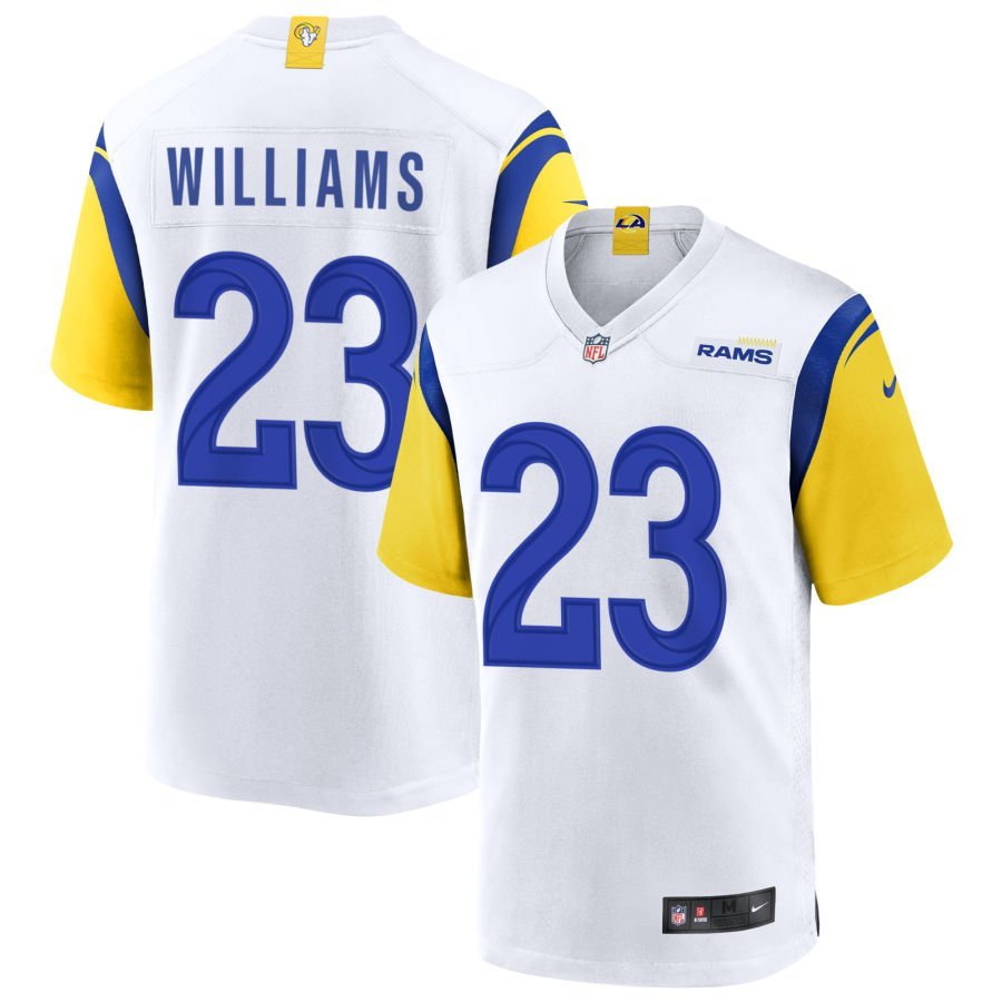 Kyren Williams Men’s Nike White Los Angeles Rams Alternate Custom Jersey