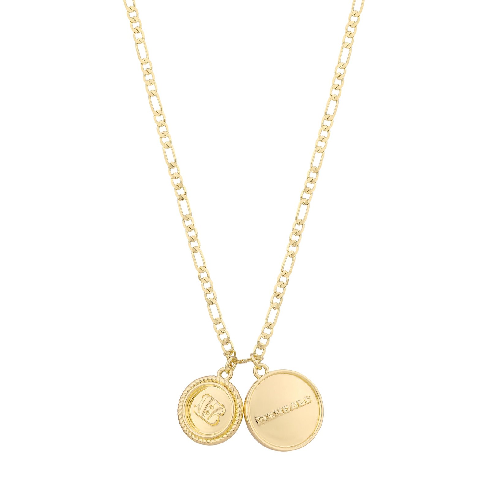 LUV AJ Cincinnati Bengals Double Coin Logo Necklace