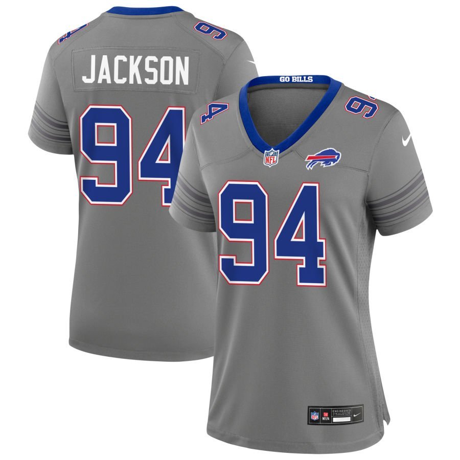 Landon Jackson Women’s Nike Gray Buffalo Bills Nickel City Custom Game Jersey
