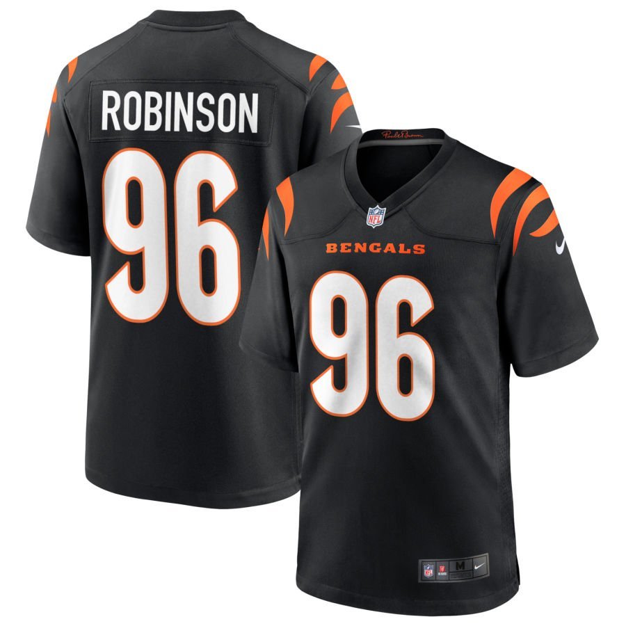 Landon Robinson Men’s Nike Black Cincinnati Bengals Game Custom Jersey