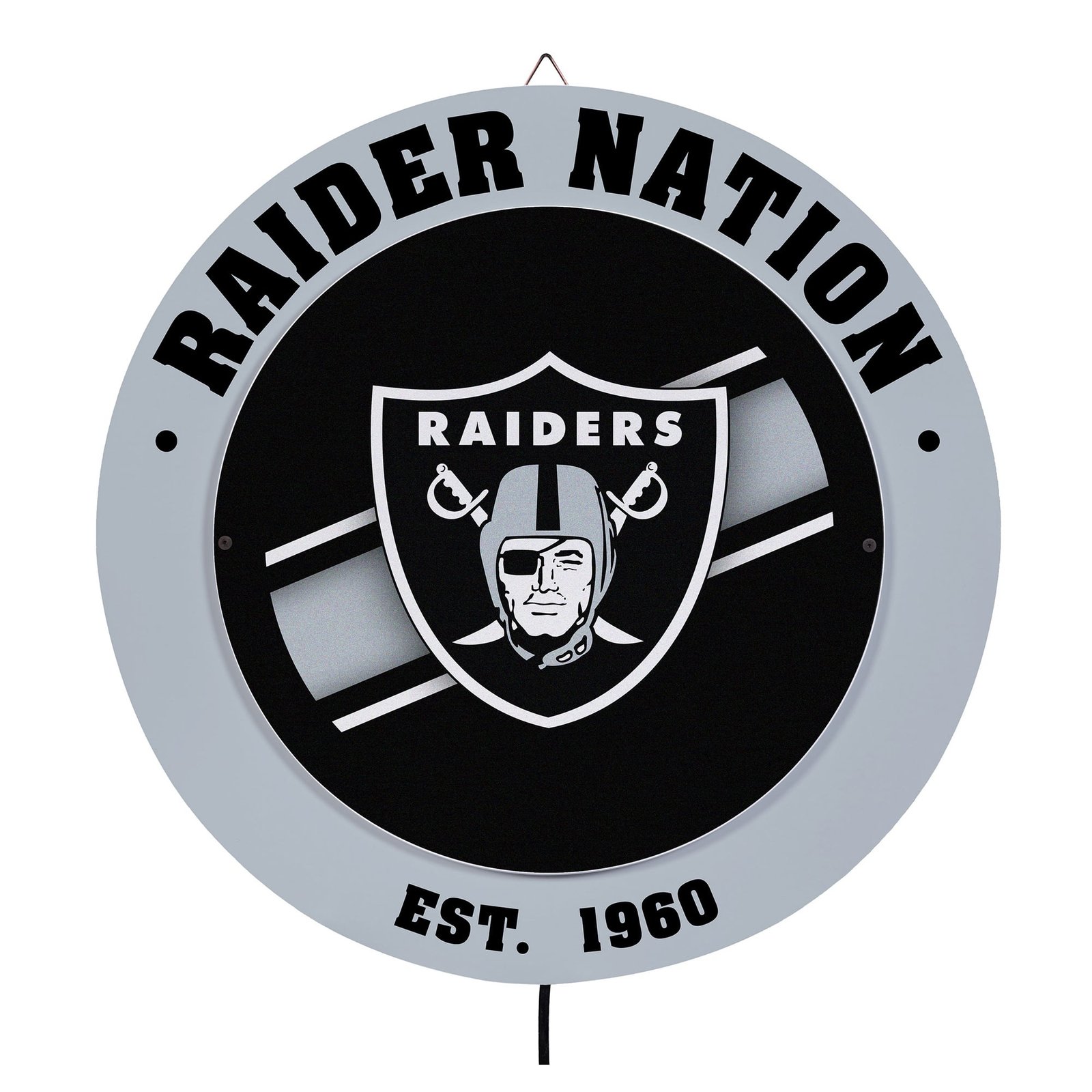 Las Vegas Raiders 15″ LED Round Metal Lit Wall Sign