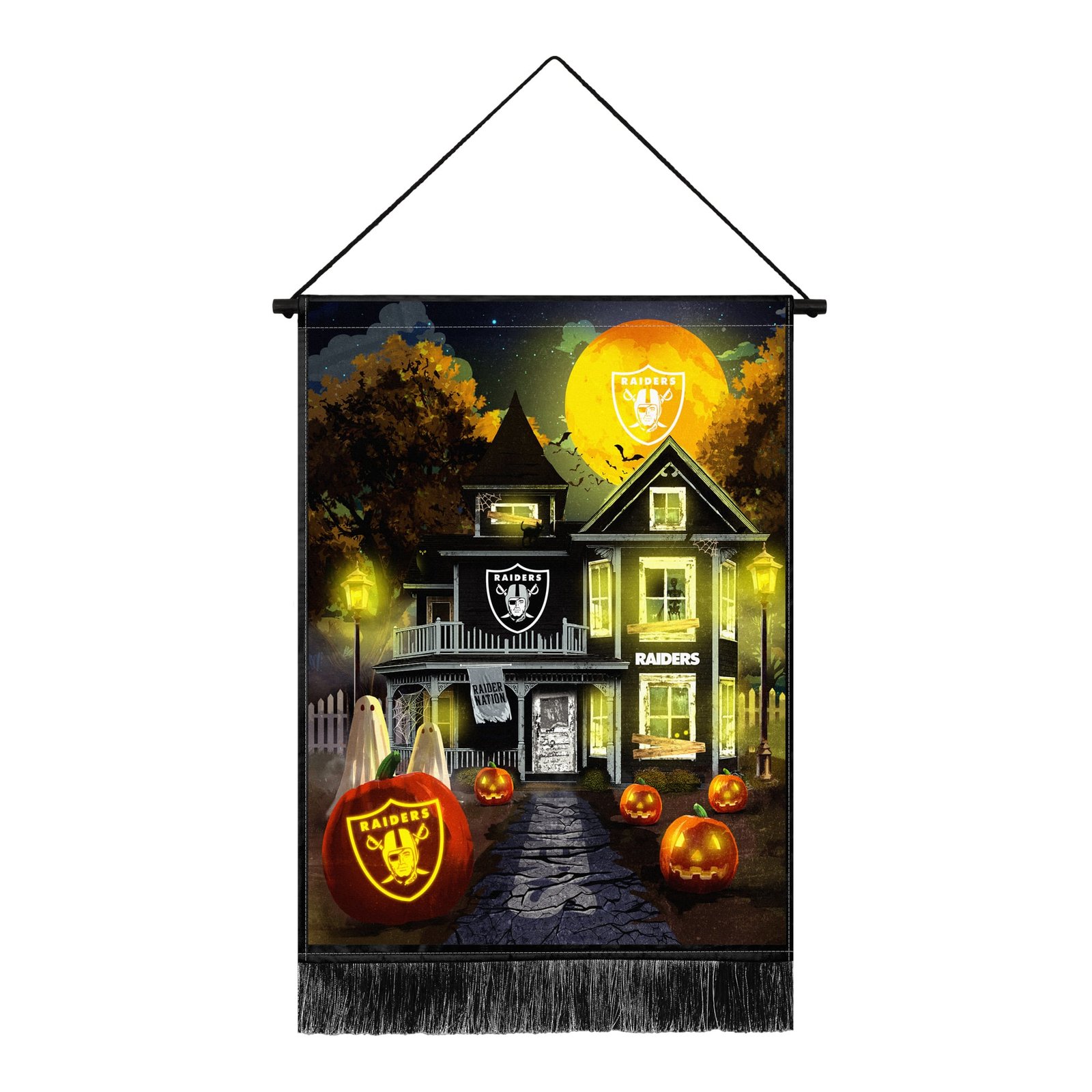Las Vegas Raiders 18″ x 24″ LED Halloween Tapestry