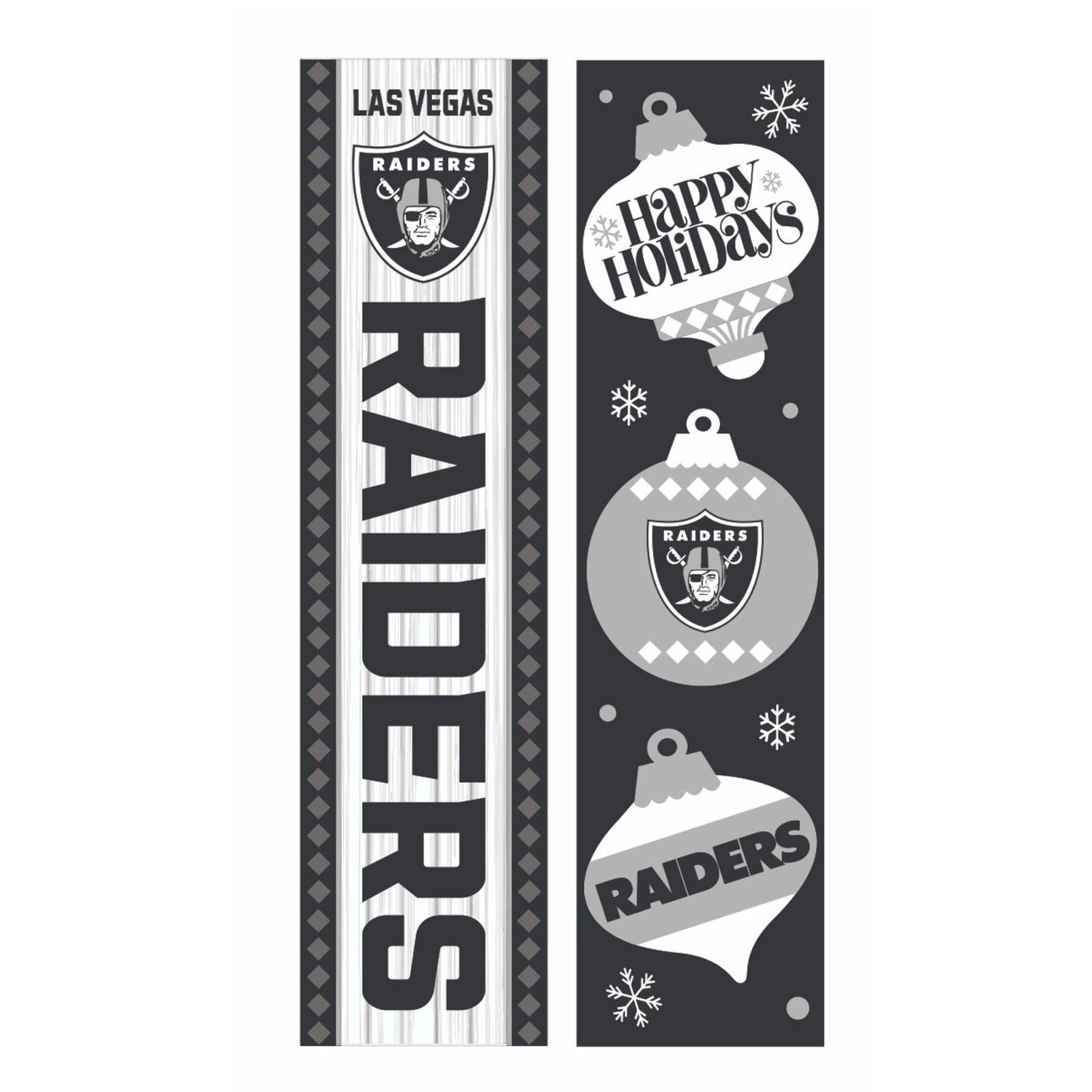 Las Vegas Raiders 47″ Double Sided Christmas Leaner Fan Sign