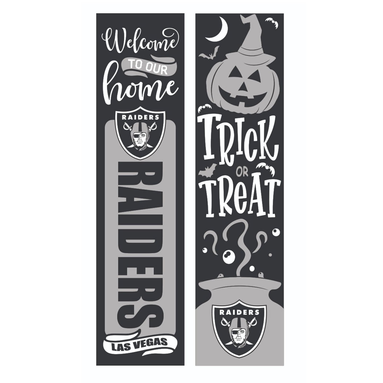 Las Vegas Raiders 47″ Double Sided Halloween Leaner Fan Sign