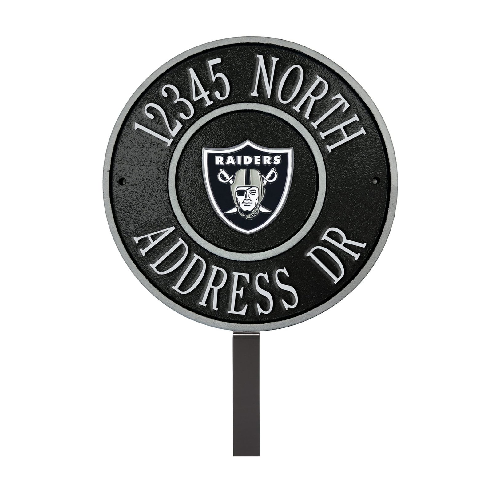 Las Vegas Raiders 9″ Round Personalized Logo Address Plaque Sign