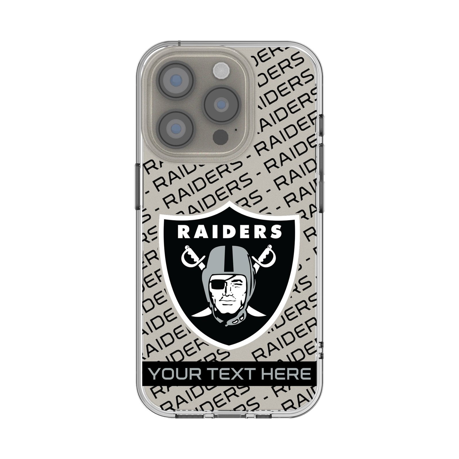 Las Vegas Raiders Personalized Tilt Design iPhone Clear Case