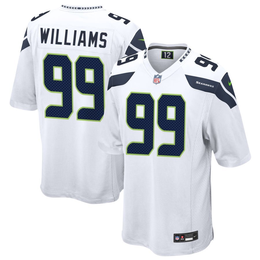 Leonard Williams Men’s Nike White Seattle Seahawks Custom Game Jersey