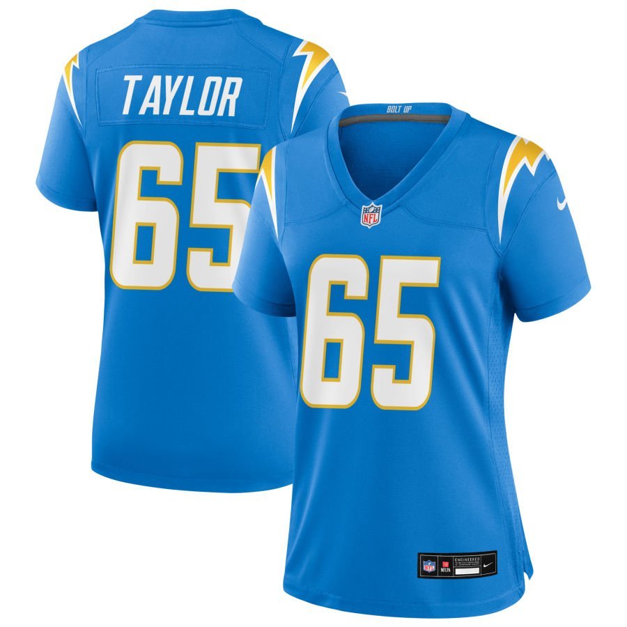 Logan Taylor Women’s Nike Powder Blue Los Angeles Chargers Custom Game Jersey