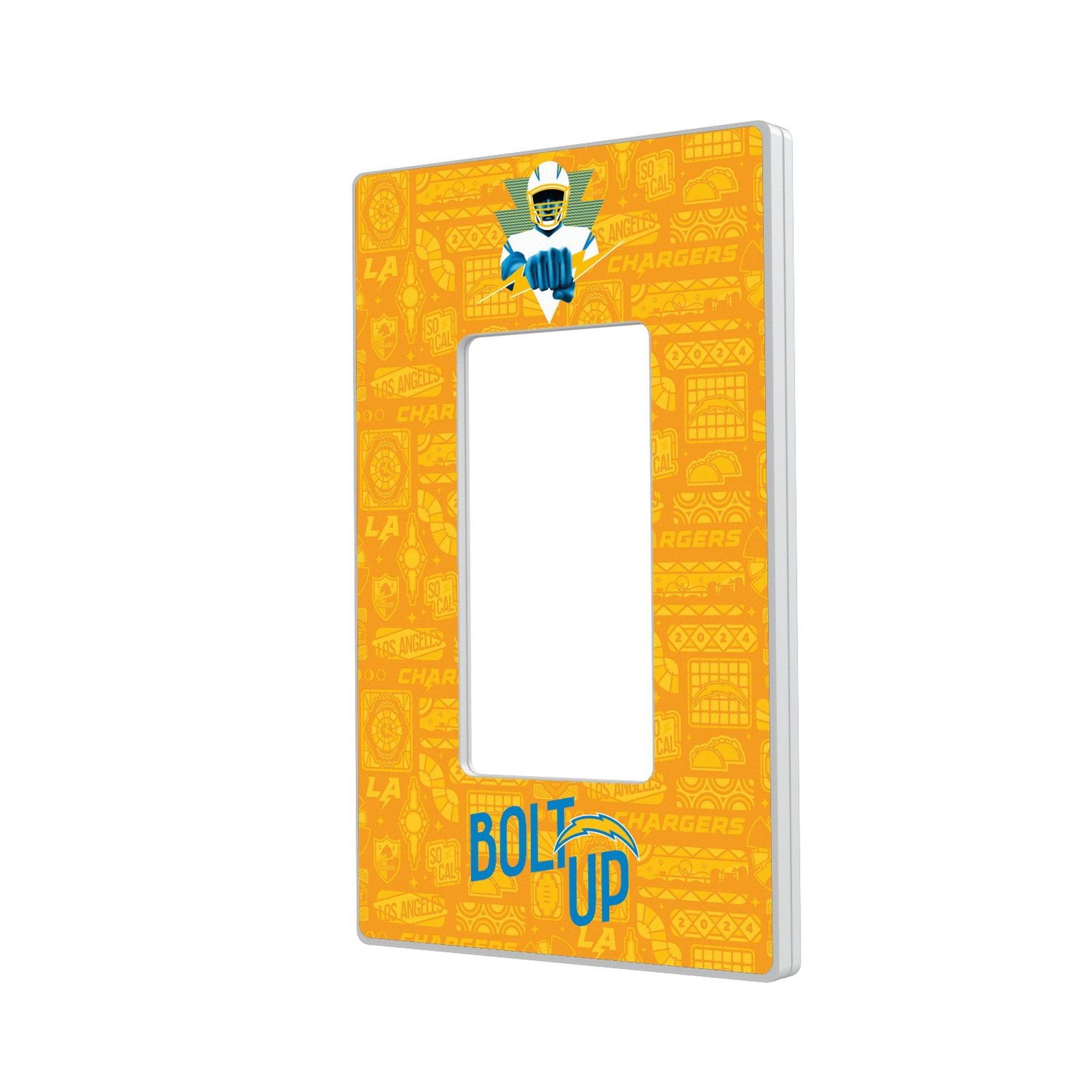 Los Angeles Chargers 2024 Illustrated Limited Edition Single Rocker Light Switch Plate