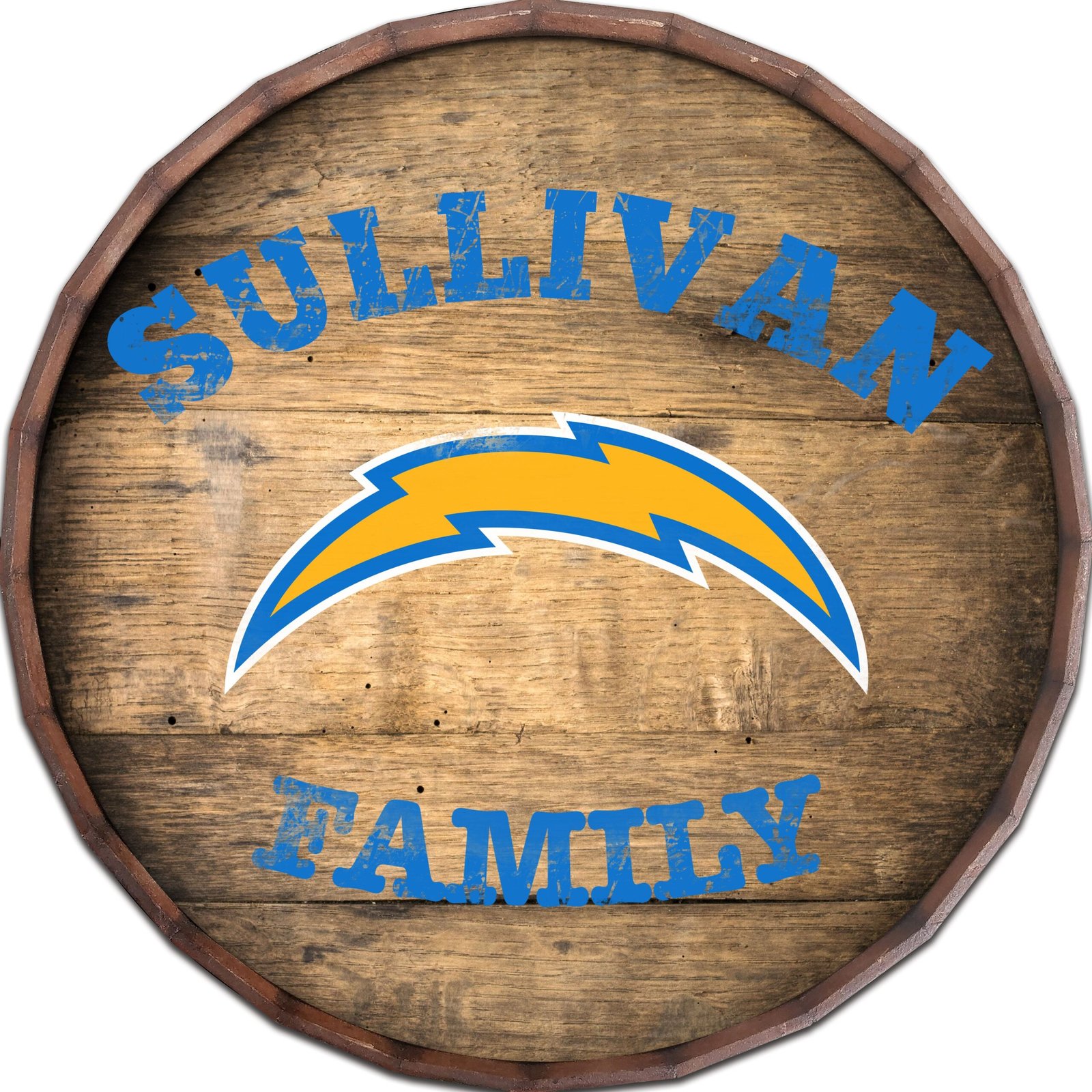 Los Angeles Chargers 24″ Personalized Barrel Top