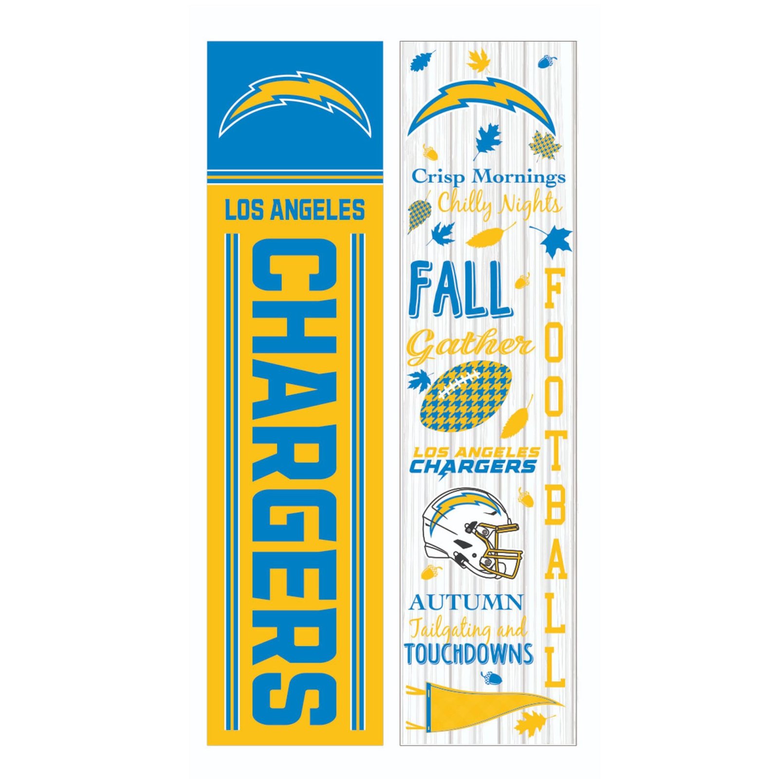 Los Angeles Chargers 47″ Double Sided Fall Leaner Fan Sign