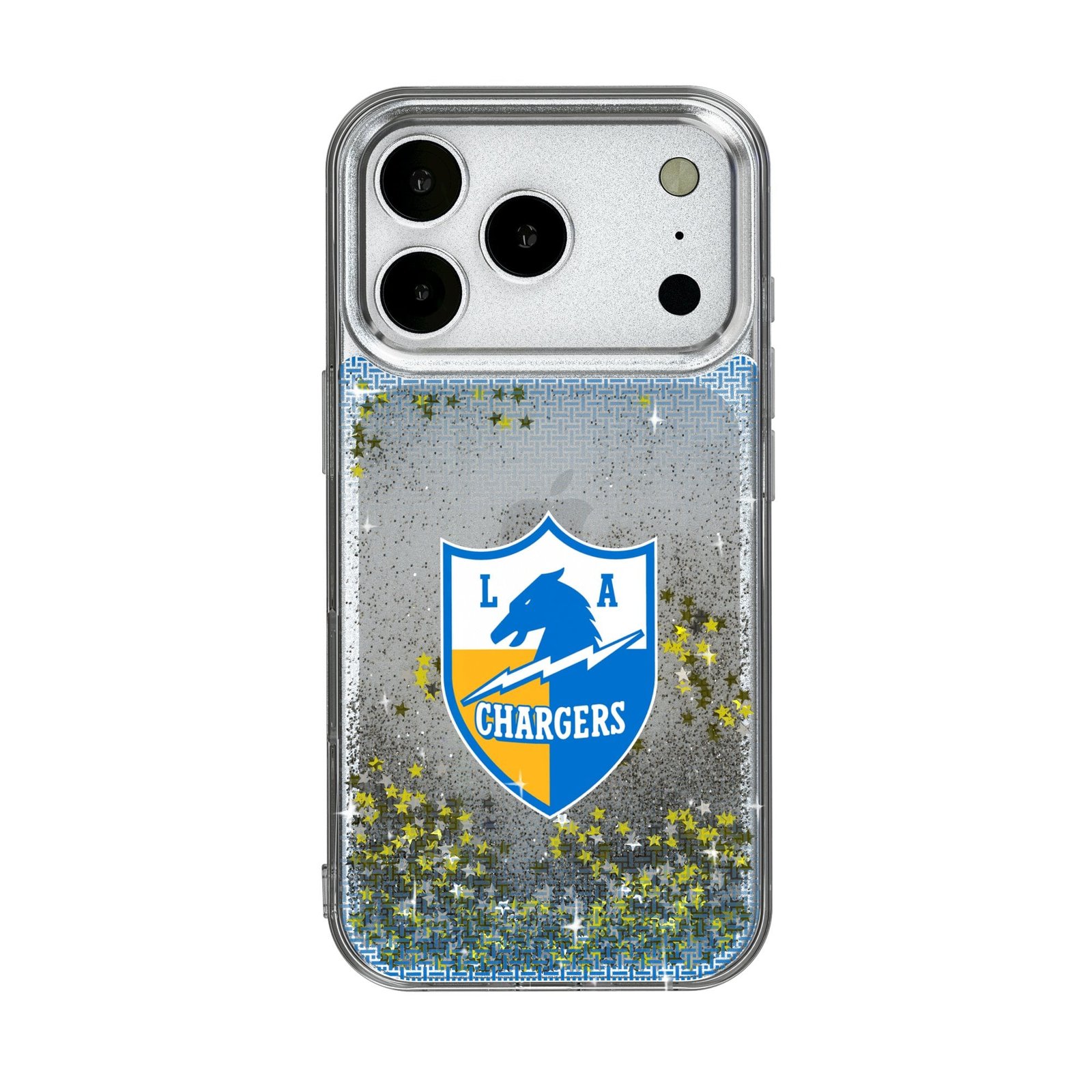Los Angeles Chargers Linen Logo iPhone Glitter Case