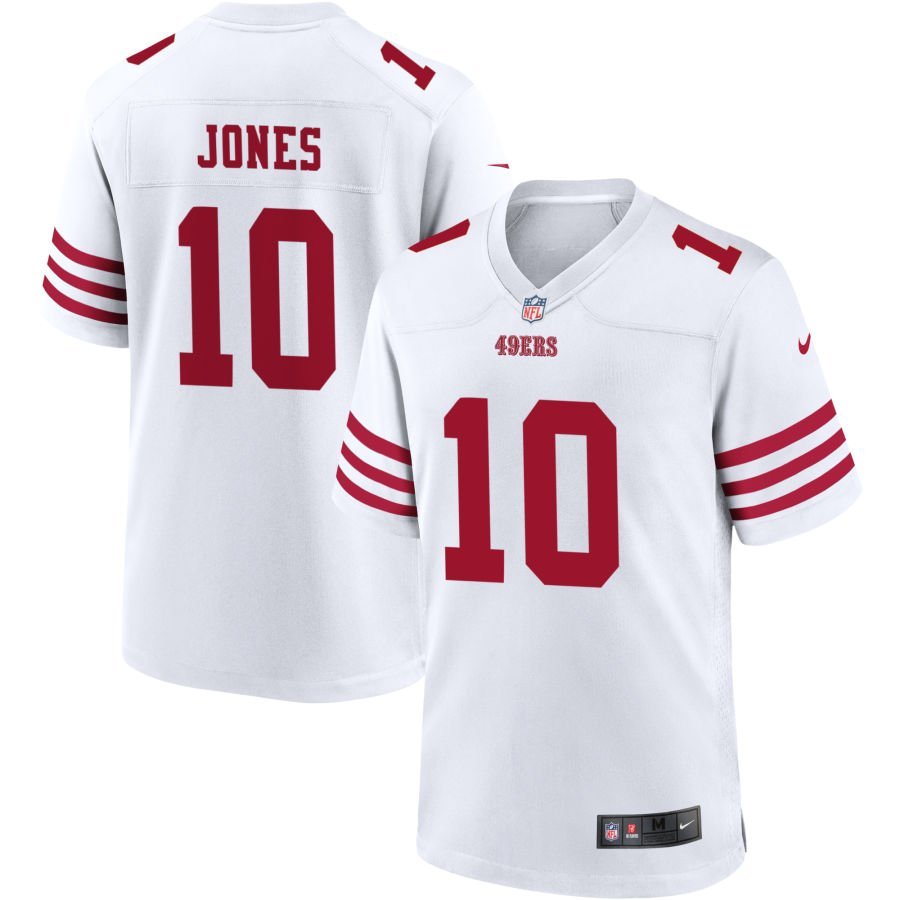 Mac Jones Men’s Nike White San Francisco 49ers Game Custom Player Jersey