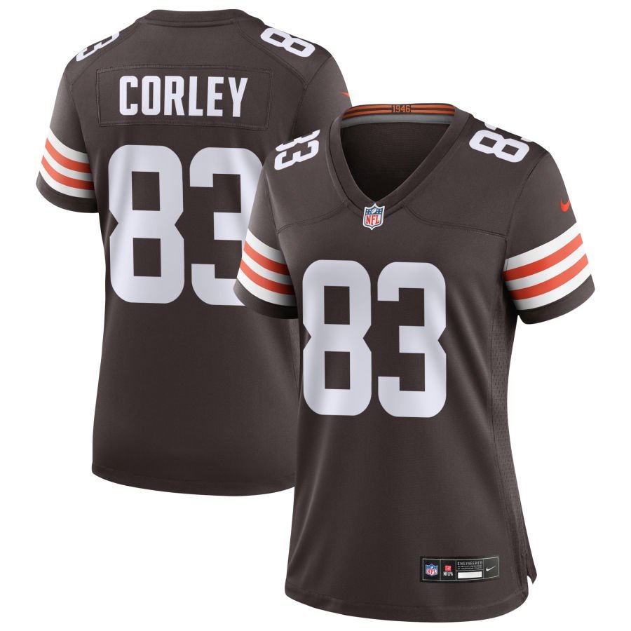 Malachi Corley Women’s Nike Cleveland Browns Brown Custom Game Jersey