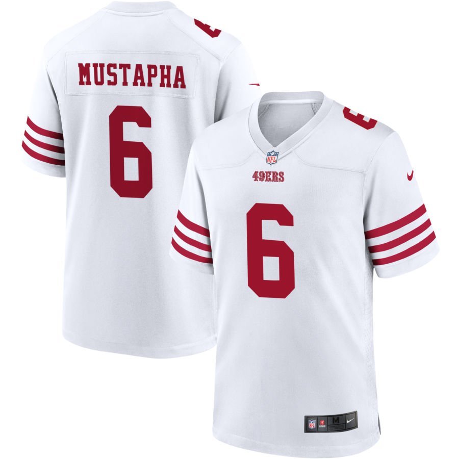Malik Mustapha Men’s Nike White San Francisco 49ers Game Custom Player Jersey