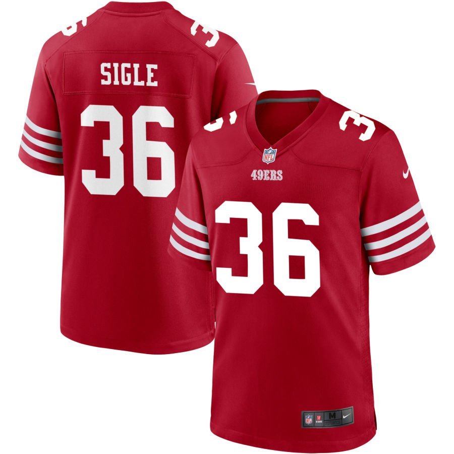 Marques Sigle Youth Nike Scarlet San Francisco 49ers Game Custom Jersey