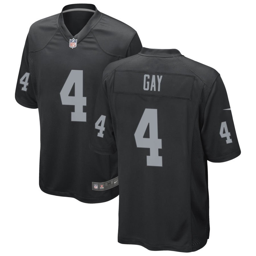Matt Gay Men’s Nike Black Las Vegas Raiders Custom Game Jersey