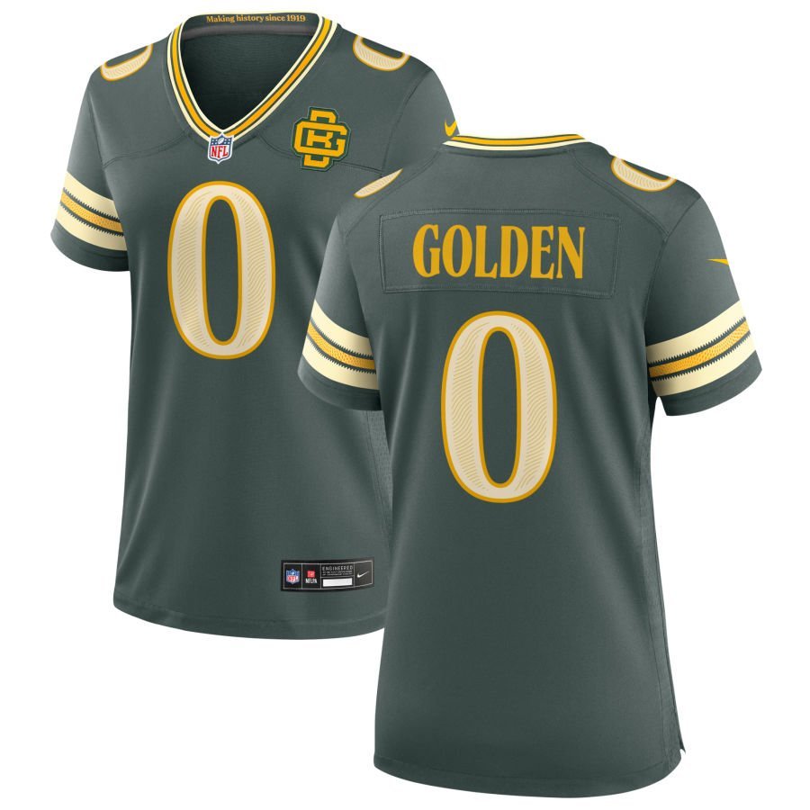 Matthew Golden Women’s Nike Green Green Bay Packers 2026 Rivalries Collection Game Custom Jersey