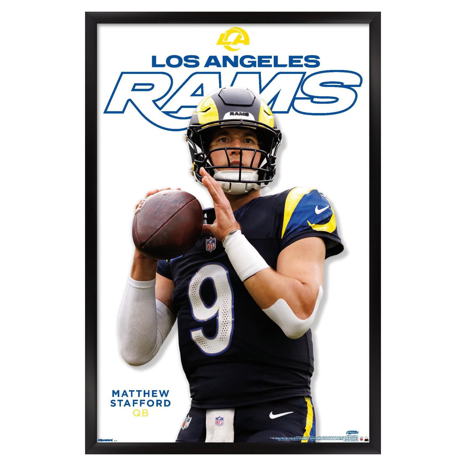 Matthew Stafford Los Angeles Rams 23″ x 34″ Framed Poster