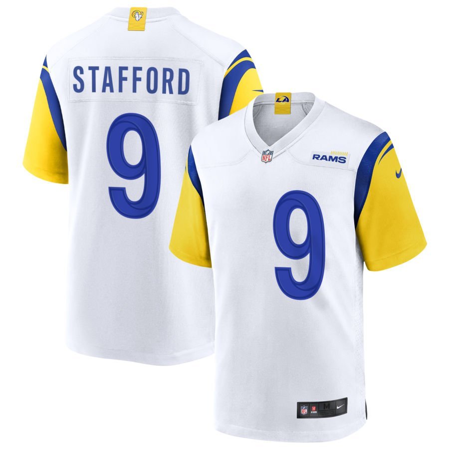 Matthew Stafford Men’s Nike White Los Angeles Rams Alternate Custom Jersey