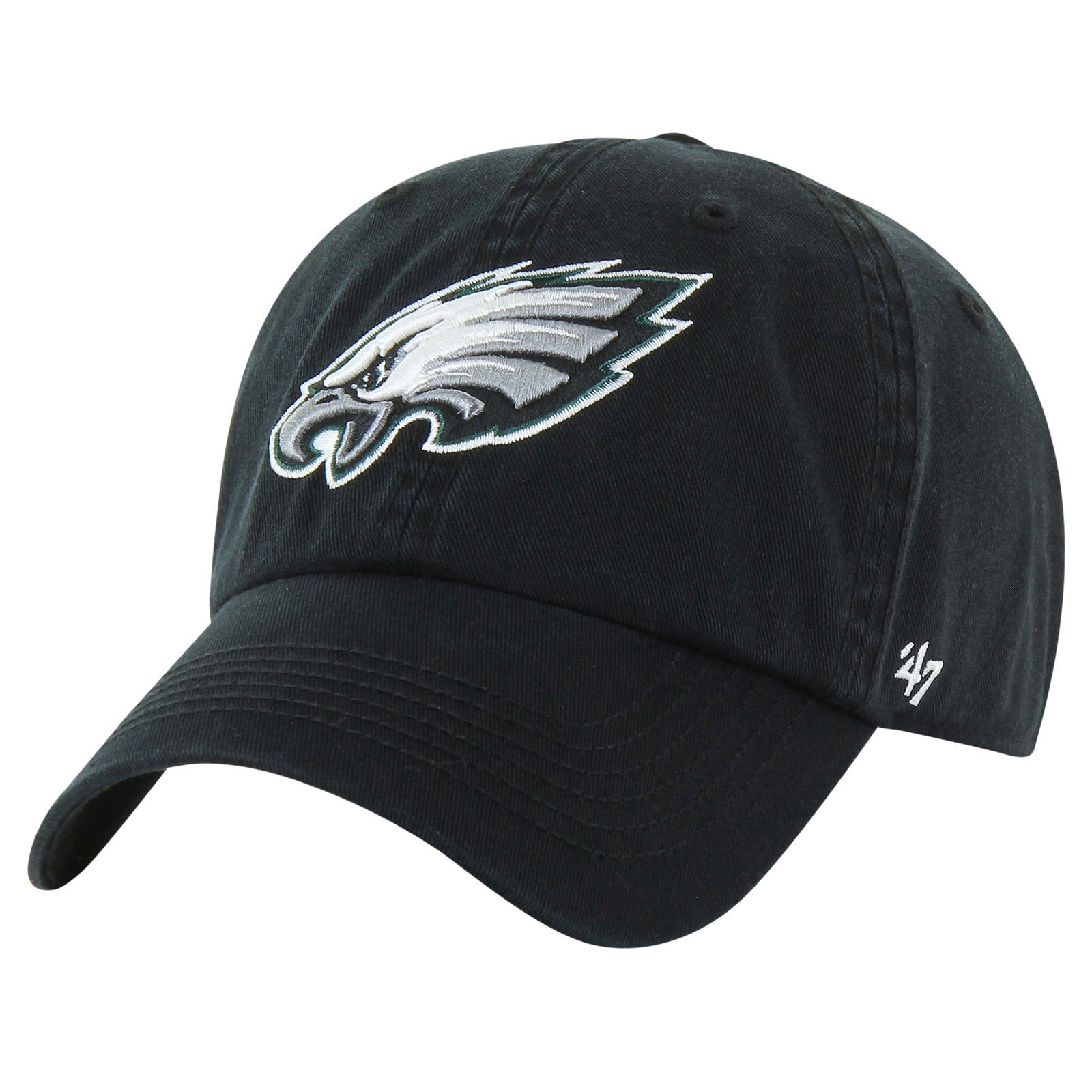 Men’s ’47 Black Philadelphia Eagles Franchise Logo Fitted Hat