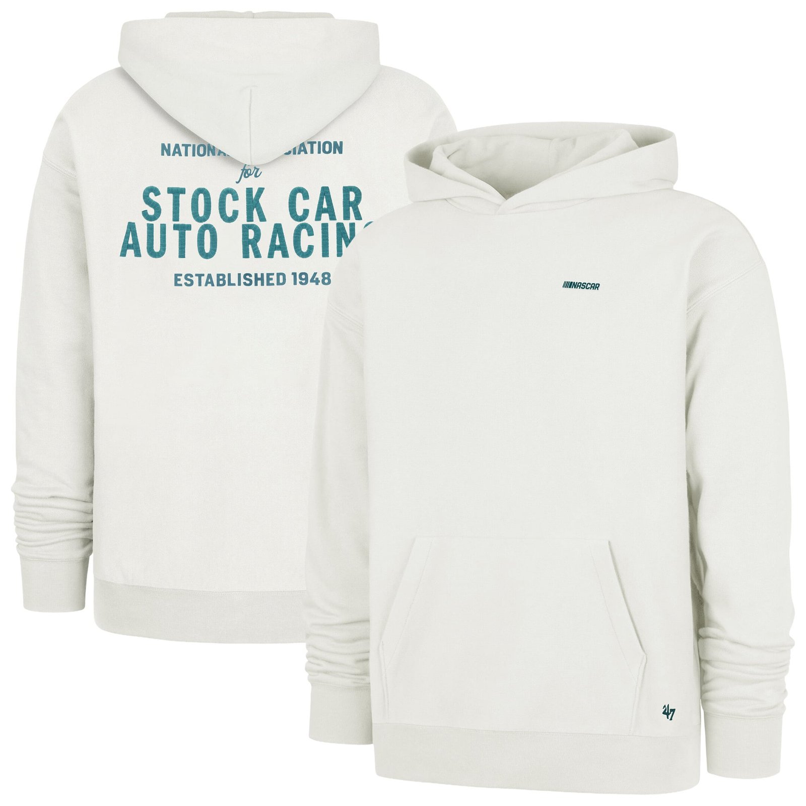 Men’s ’47 Cream NASCAR Logo Leon Foundation Hoodie