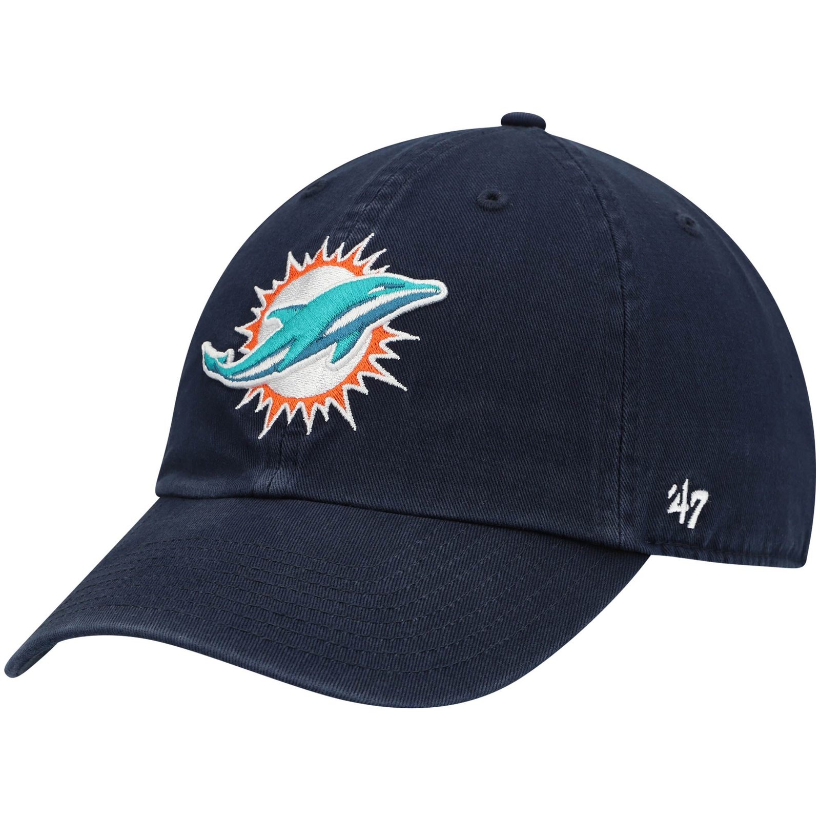 Men’s ’47 Navy Miami Dolphins Clean Up Alternate Adjustable Hat