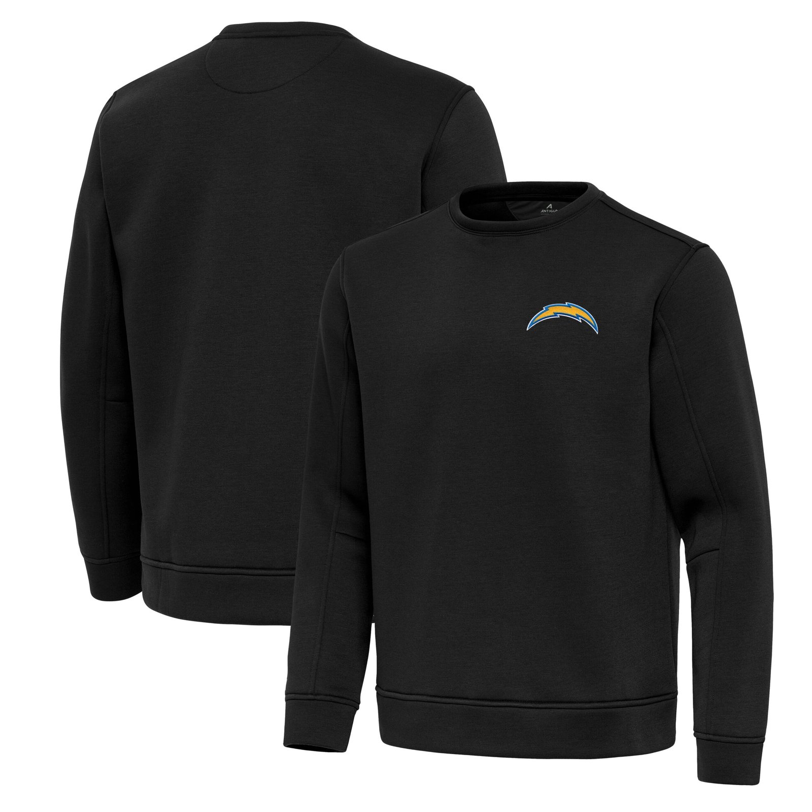 Men’s Antigua Black Los Angeles Chargers Relevant Lightweight Pullover Sweatshirt
