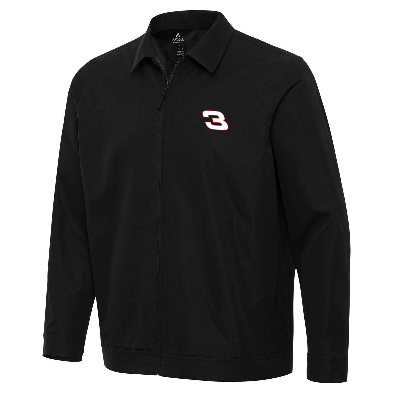 Men’s Antigua Black Richard Childress Racing Pivot Full-Zip Jacket